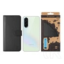 Tactical Samsung A37 5G field notes tok álló, bőr hatású (flip, asztali tartó, bankkártya tartó, prémium) fekete