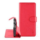 Tactical Samsung A37 5G field notes tok álló, bőr hatású (flip, asztali tartó, bankkártya tartó, prémium) piros