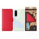 Tactical Samsung A37 5G field notes tok álló, bőr hatású (flip, asztali tartó, bankkártya tartó, prémium) piros