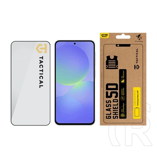 Tactical Samsung A37 5G glass shield 5d képernyővédő üveg (5d, 0.33mm, 9h) fekete