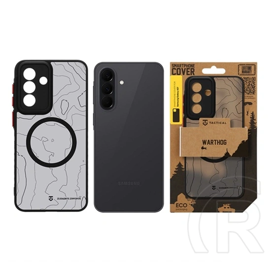 Tactical Samsung A37 5G  magforce warthog szilikon védő (erős ütésálló, topográfiai minta, magsafe) fekete