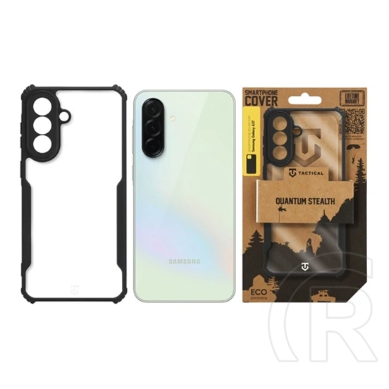 Tactical Samsung A37 5G quantum stealth szilikon védő (ütésálló, légpárnás sarok, átlátszó hátlap, kameravédő) fekete