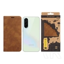 Tactical Samsung A37 5G xproof tok álló, bőr hatású (flip, asztali tartó, koptatott bőr minta, prémium) sötétbarna