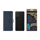 Tactical Samsung A52s 5G  field notes tok álló, bőr hatású (flip, asztali tartó, bankkártya tartó, prémium) sötétkék