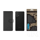 Tactical Samsung A53 5G  field notes tok álló, bőr hatású (flip, asztali tartó, bankkártya tartó, prémium) fekete