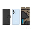 Tactical Samsung A53 5G field notes tok álló, bőr hatású (flip, asztali tartó, bankkártya tartó, prémium) fekete