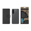 Tactical Samsung A56 5G field notes tok álló, bőr hatású (flip, asztali tartó, bankkártya tartó, prémium) fekete