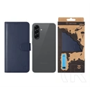 Tactical Samsung A57 5G field notes tok álló, bőr hatású (flip, asztali tartó, bankkártya tartó, prémium) sötétkék
