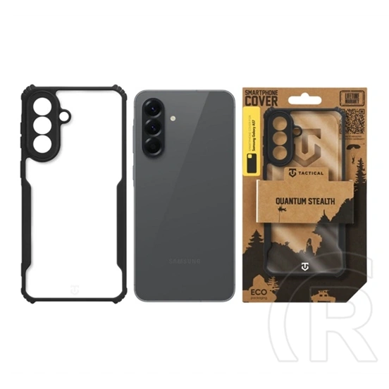 Tactical Samsung A57 5G quantum stealth szilikon védő (ütésálló, légpárnás sarok, átlátszó hátlap, kameravédő) fekete