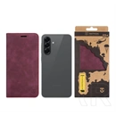 Tactical Samsung A57 5G xproof tok álló, bőr hatású (flip, asztali tartó, koptatott bőr minta, prémium) piros