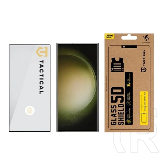 Tactical Samsung S23 Ultra glass shield 5d képernyővédő üveg (5d, 0.33mm, 9h) fekete