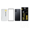 Tactical Samsung S25 Edge impact armour glass képernyővédő üveg (3d, karcálló, antibakteriális + segédkeret) átlátszó
