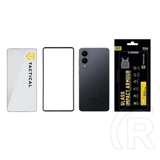 Tactical Samsung S25 Edge impact armour glass képernyővédő üveg (3d, karcálló, antibakteriális + segédkeret) átlátszó