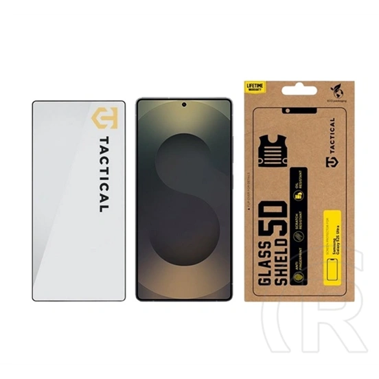 Tactical Samsung S25 Ultra glass shield 5d képernyővédő üveg (5d, 0.33mm, 9h) fekete