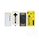 Tactical Samsung S25 Ultra impact barrier for rookies képernyővédő üveg (5d, 0.33mm, 9h + segédkeret) fekete