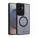Tactical Samsung S25 Ultra magforce warthog szilikon védő (erős ütésálló, topográfiai minta, magsafe) fekete