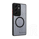 Tactical Samsung S25 Ultra magforce warthog szilikon védő (erős ütésálló, topográfiai minta, magsafe) fekete
