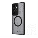 Tactical Samsung S25 Ultra magforce warthog szilikon védő (erős ütésálló, topográfiai minta, magsafe) fekete