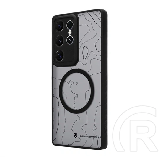 Tactical Samsung S25 Ultra magforce warthog szilikon védő (erős ütésálló, topográfiai minta, magsafe) fekete