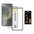 Tactical Samsung S25  impact armour glass képernyővédő üveg (3d, extra karcálló, antibakteriális + segédkeret) átlátszó