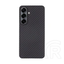 Tactical Samsung S25 magforce aramid szilikon telefonvédő (ultravékony, aramid bevonat, magsafe, karbon minta) fekete