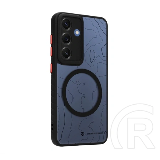 Tactical Samsung S25 magforce warthog szilikon védő (erős ütésálló, átlátszó hátlap, topográfiai minta, magsafe) fekete