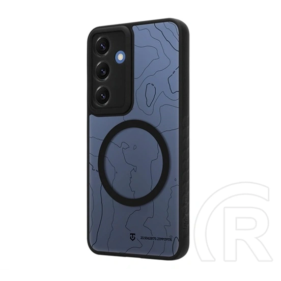 Tactical Samsung S25 magforce warthog szilikon védő (erős ütésálló, átlátszó hátlap, topográfiai minta, magsafe) fekete