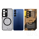 Tactical Samsung S25 magforce warthog szilikon védő (erős ütésálló, átlátszó hátlap, topográfiai minta, magsafe) fekete