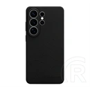 Tactical Samsung S26 Ultra beaver szilikon telefonvédő (mikrofiber plüss belső, matt, topográfiai minta) fekete