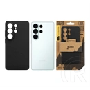 Tactical Samsung S26 Ultra beaver szilikon telefonvédő (mikrofiber plüss belső, matt, topográfiai minta) fekete