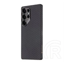 Tactical Samsung S26 Ultra magforce aramid szilikon védő (ultravékony, aramid bevonat, magsafe, karbon minta) fekete