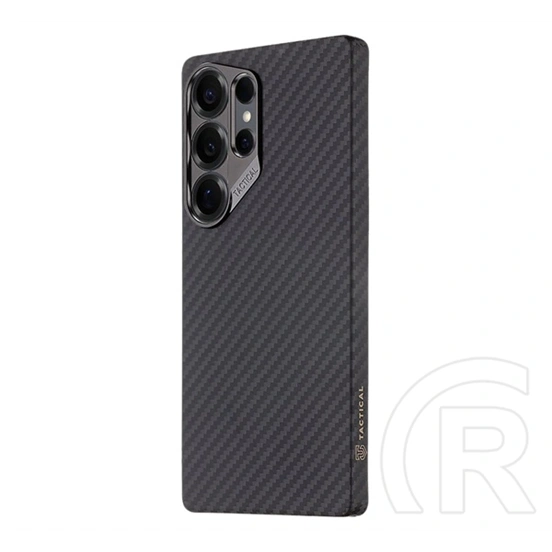 Tactical Samsung S26 Ultra magforce aramid szilikon védő (ultravékony, aramid bevonat, magsafe, karbon minta) fekete