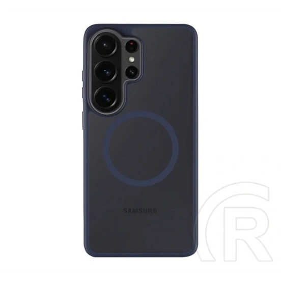 Tactical Samsung S26 Ultra magforce hyperstealth szilikon telefonvédő (ütésálló, átlátszó matt hátlap, magsafe) sötétkék