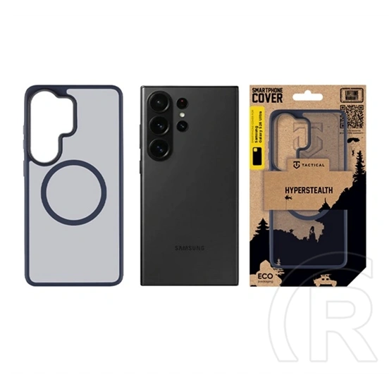 Tactical Samsung S26 Ultra magforce hyperstealth szilikon telefonvédő (ütésálló, átlátszó matt hátlap, magsafe) sötétkék