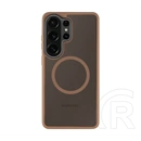 Tactical Samsung S26 Ultra magforce hyperstealth szilikon védő (ütésálló, átlátszó matt hátlap, magsafe) világosbarna