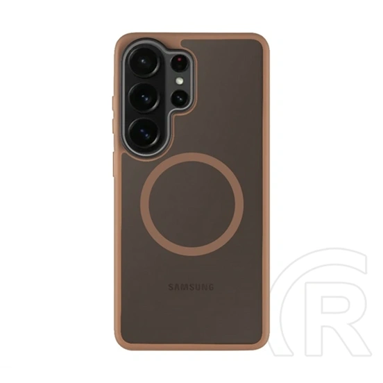 Tactical Samsung S26 Ultra magforce hyperstealth szilikon védő (ütésálló, átlátszó matt hátlap, magsafe) világosbarna