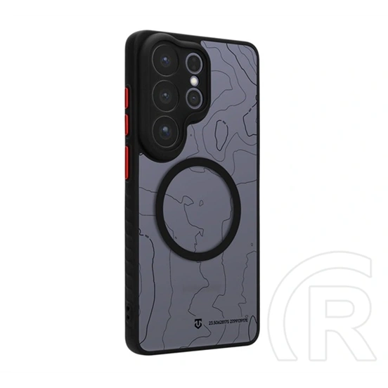 Tactical Samsung S26 Ultra magforce warthog szilikon védő (erős ütésálló, topográfiai minta, magsafe) fekete