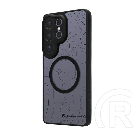 Tactical Samsung S26 Ultra magforce warthog szilikon védő (erős ütésálló, topográfiai minta, magsafe) fekete