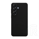 Tactical Samsung S26 beaver szilikon telefonvédő (mikrofiber plüss belső, matt, topográfiai minta) fekete