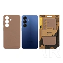 Tactical Samsung S26 beaver szilikon telefonvédő (mikrofiber plüss belső, matt, topográfiai minta) sötétbarna
