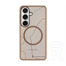 Tactical Samsung S26 magforce hyperstealth sika szilikon telefonvédő (ütésálló, magsafe, topográfiai minta) sötétbarna