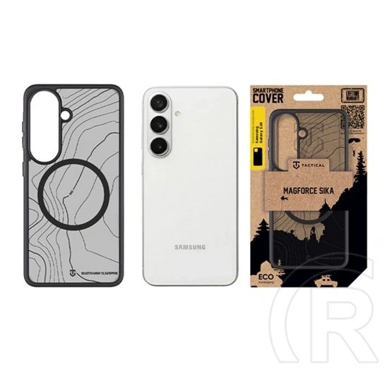 Tactical Samsung S26 magforce hyperstealth sika szilikon telefonvédő (ütésállóság, magsafe, topográfiai minta) fekete