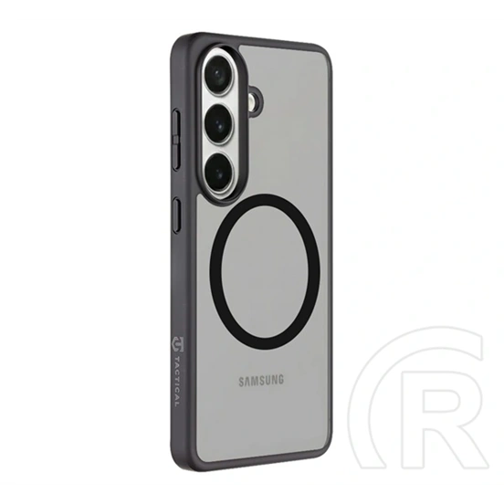 Tactical Samsung S26 magforce hyperstealth szilikon telefonvédő (ütésállóság, átlátszó matt hátlap, magsafe) fekete