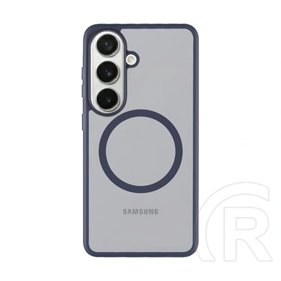 Tactical Samsung S26 magforce hyperstealth szilikon telefonvédő (ütésállóság, átlátszó matt hátlap, magsafe) sötétkék