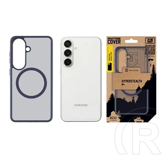 Tactical Samsung S26 magforce hyperstealth szilikon telefonvédő (ütésállóság, átlátszó matt hátlap, magsafe) sötétkék