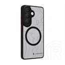 Tactical Samsung S26 magforce warthog szilikon védő (erős ütésálló, átlátszó hátlap, topográfiai minta, magsafe) fekete