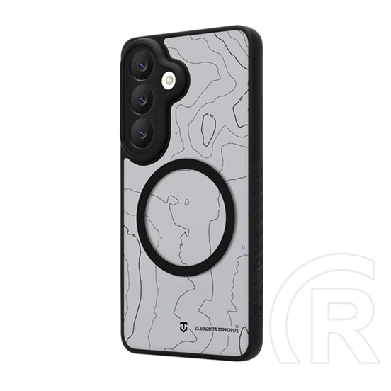 Tactical Samsung S26 magforce warthog szilikon védő (erős ütésálló, átlátszó hátlap, topográfiai minta, magsafe) fekete
