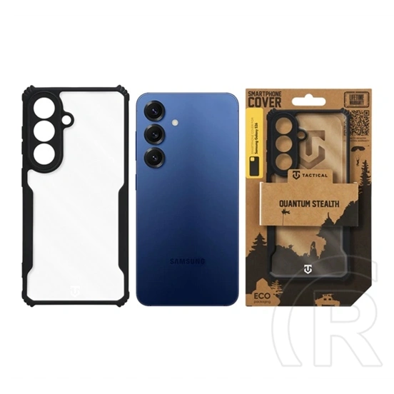 Tactical Samsung S26 quantum stealth szilikon védő (ütésálló, légpárnás sarok, átlátszó hátlap, kameravédő) fekete