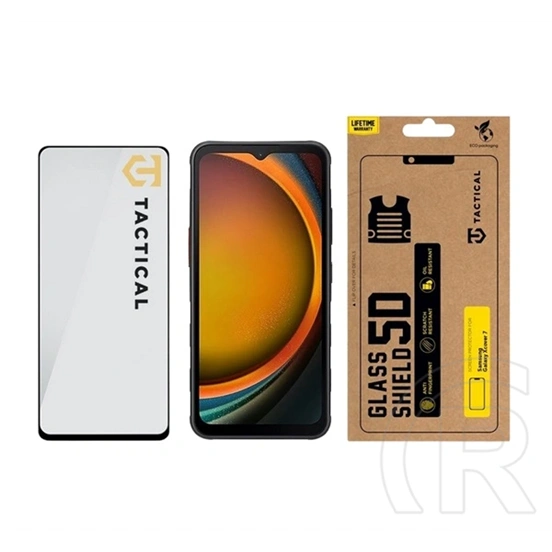 Tactical Samsung Xcover 7 glass shield 5d képernyővédő üveg (5d, 0.33mm, 9h) fekete