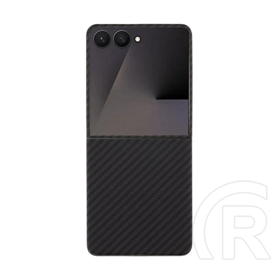 Tactical Samsung Z Flip7 magforce aramid szilikon telefonvédő (ultravékony, magsafe, karbon minta) fekete
